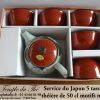 Service japonais 1 théière et 5 tasses Fleurs de Momoji