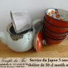 Service japonais 1 théière et 5 tasses Fleurs de Momoji – Image 4