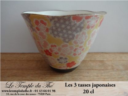 3 tasses à thé japonaises de 20 cl YUZUKI