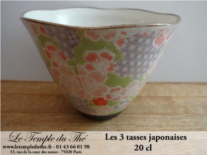 3 tasses à thé japonaises de 20 cl YUZUKI