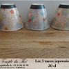 3 tasses à thé japonaises de 20 cl YUZUKI