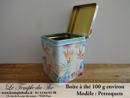 Boîte à thé 100 g perroquets