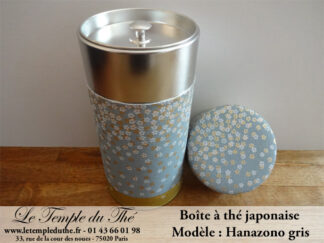 Boîte à thé japonaise 200 g environ Hanazono Gris