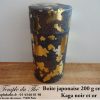 Boîte à thé japonaise 200g papier Kaga noir et or – Image 2