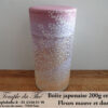 Boîte à thé japonaise 200 g environ mauve et dorée – Image 2