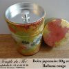 Boîte à thé japonaise 80g Ikebana rouge