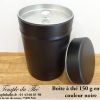 Boîte à thé 150 g environ noire