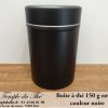 Boîte à thé 150 g environ noire – Image 2