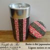 Boîte à thé japonaise 200g rouge et noire – Image 2