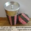 Boîte à thé japonaise 200g rouge et noire