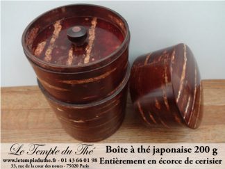 Boîte à thé traditionnelle japonaise : Kabazaiku entièrement en écorce de cerisier 200 g