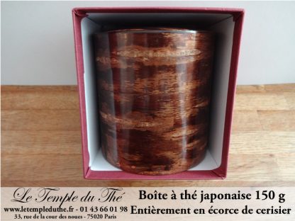 Boîte à thé traditionnelle japonaise : Kabazaiku en écorce de cerisier 150 g