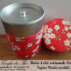 Boîte à thé artisanale française papier Washi modèle Akai – Image 2
