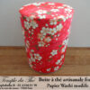 Boîte à thé artisanale française papier Washi modèle Akai – Image 3