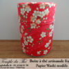 Boîte à thé artisanale française papier Washi modèle Akai