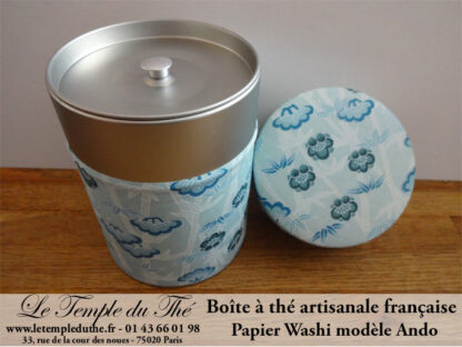 Boîte à thé artisanale française papier Washi modèle Ando – Image 2