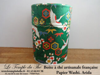 Boîte à thé artisanale française papier Washi modèle Arida