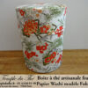 Boîte à thé artisanale française. Washi. Fukugawa
