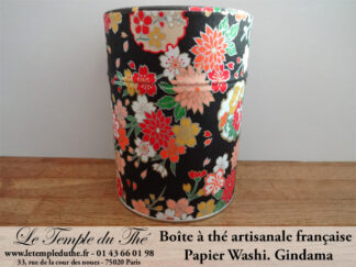 Boîte à thé artisanale française papier Washi modèle Gindama