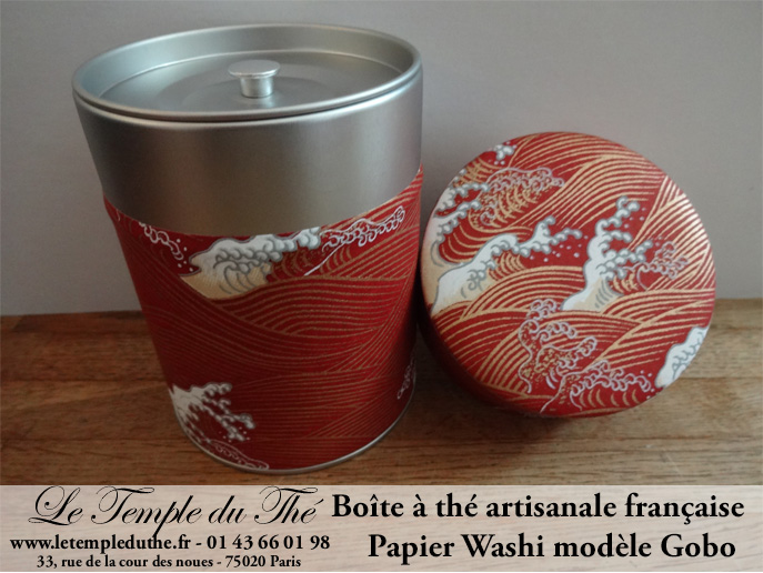Boîte à thé artisanale française. Papier Washi. Gobo – Image 2