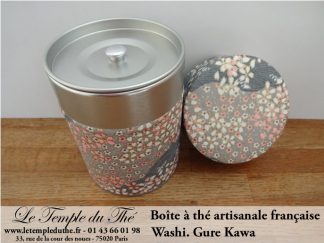 Boîte à thé artisanale française papier Washi modèle Gure Kawa