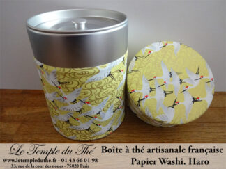 Boîte à thé artisanale française papier Washi modèle Haro