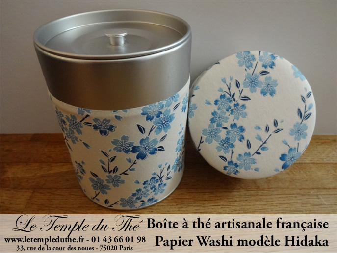 Boîte à thé artisanale française. Papier Washi. Hidaka – Image 2
