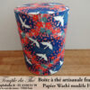 Boîte à thé artisanale française papier Washi modèle Hokin