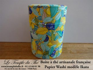 Boîte à thé artisanale française papier Washi modèle Ikata