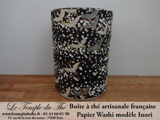 Boîte à thé artisanale française papier Washi modèle Inori