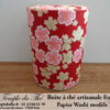 Boîte à thé artisanale française papier Washi modèle Itabu