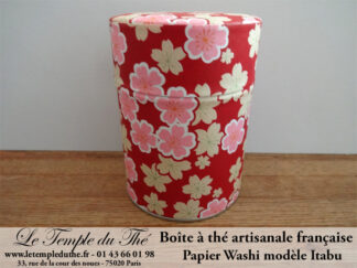 Boîte à thé artisanale française papier Washi modèle Itabu