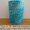 Boîte à thé artisanale française papier Washi modèle Kamogawa