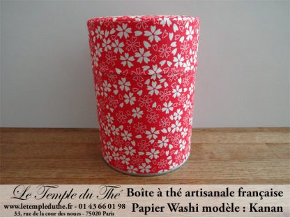 Boîte à thé artisanale française papier Washi modèle Kanan