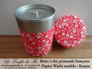 Boîte à thé artisanale française papier Washi modèle Kanan