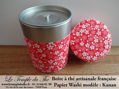 Boîte à thé artisanale française papier Washi modèle Kanan