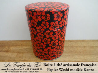 Boîte à thé artisanale française papier Washi modèle Kanzo