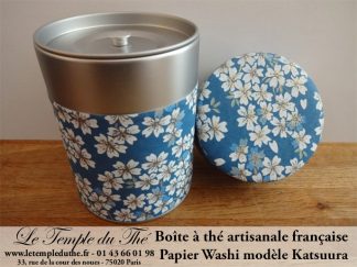 Boîte à thé artisanale française papier Washi modèle Katsuura