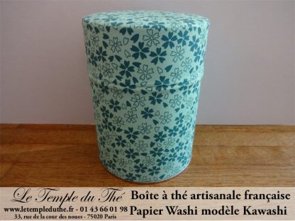 Boîte à thé artisanale française papier Washi modèle Kawashi