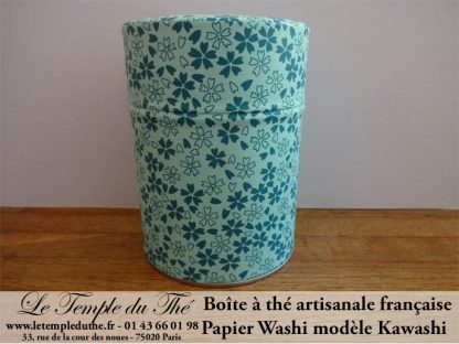 Boîte à thé artisanale française papier Washi modèle Kawashi