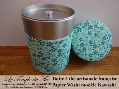 Boîte à thé artisanale française papier Washi modèle Kawashi