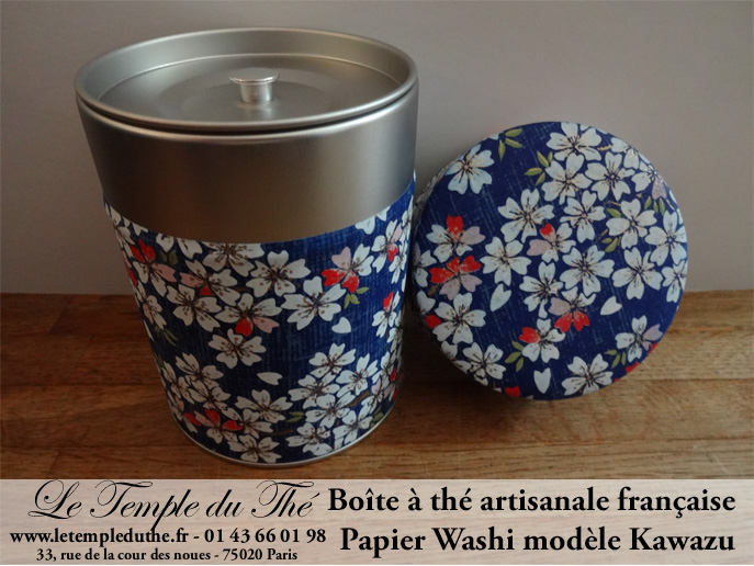 Boîte à thé artisanale française. Papier Washi. Kawazu – Image 2
