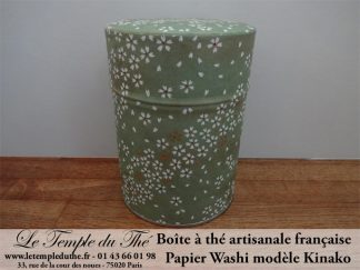 Boîte à thé artisanale française papier Washi modèle Kinako