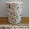 Boîte à thé artisanale française papier Washi modèle Machi