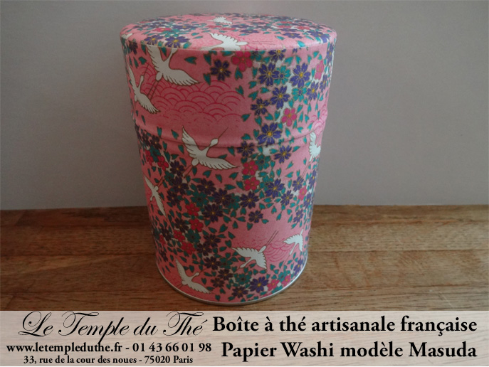 Boîte à thé artisanale française. Papier Washi. Masuda – Image 2