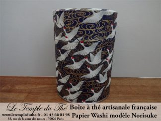 Boîte à thé artisanale française papier Washi modèle Norisuke
