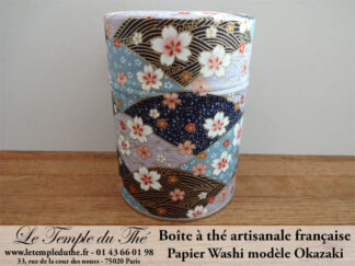 Boite à thé artisanale française. Washi. Okazaki