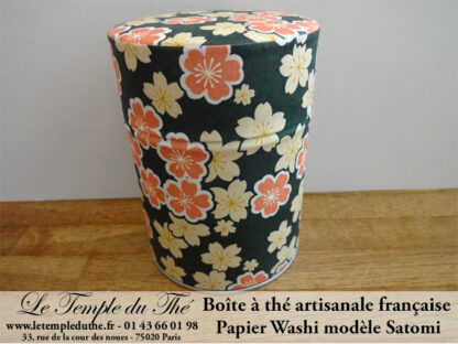 Boîte à thé artisanale française papier Washi modèle Satomi – Image 2