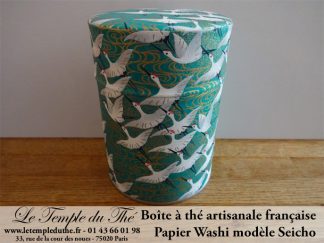 Boîte à thé artisanale française papier Washi modèle Seicho