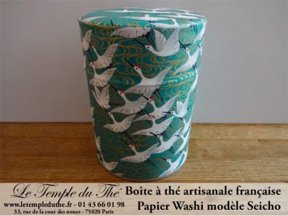 Boîte à thé artisanale française papier Washi modèle Seicho